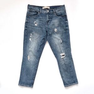 GAP 1969 Best Girlfriend Distressed Jeans Size 4 (27R) Indigo Slate